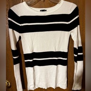 Express Black and white holiday winter sweater